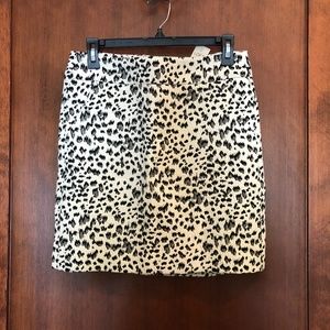 Leopard Mini Skirt with pockets